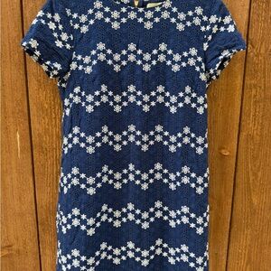 Jun & Ivy 100% cotton Navy Blue Floral Lace Dress